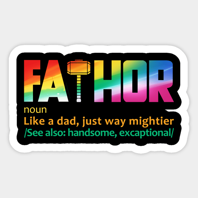 FATHOR COOL COLOUR Sticker by HelloShop88